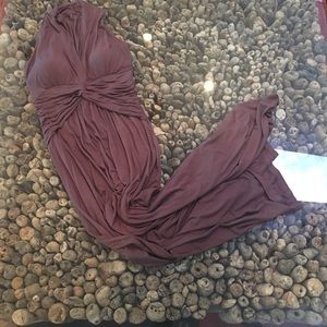 Floor length party dress.